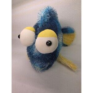 Vintage 2005 Toy Network blue and yellow long hair fish Kids Plush nostalgic